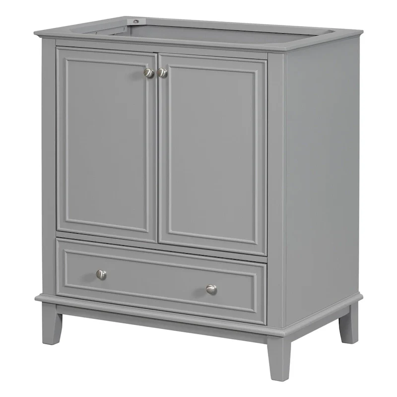 30 Bathroom Floor Storage Cabinet, Bathroom Vanity With Doors, Drawers, Adjustable Shelf Bathroom Cabinet