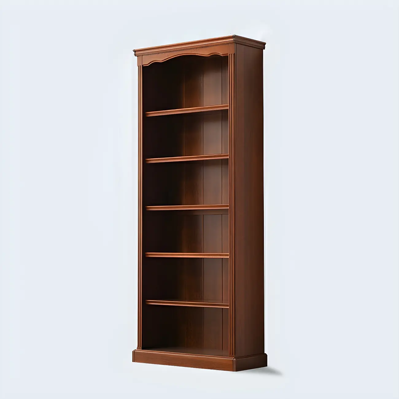 Classic Simple White Rectangular Wood Bookcase