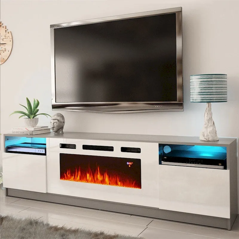 Strick & Bolton Amsden Electric Fireplace TV Stand