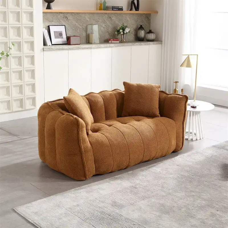 Modern Chenille Recliner Sofa with High Resilience Foam