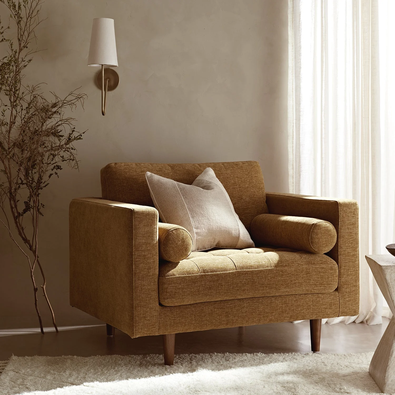 Armchair, Spiced Honey Chenille