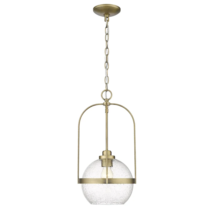 Devonshire 1-light Pendant w/ Clear Seeded Glass