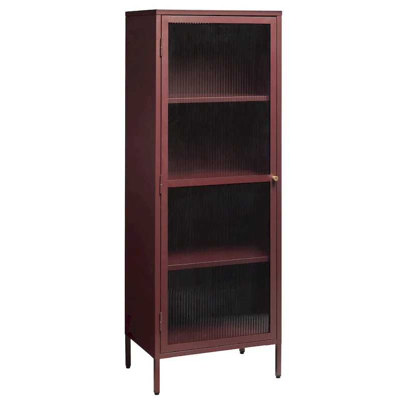 Studio Brianne Modern Metal & Glass 63 Display Cabinet
