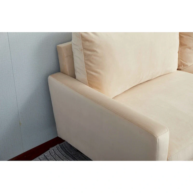 Velvet Square Arm Sofa