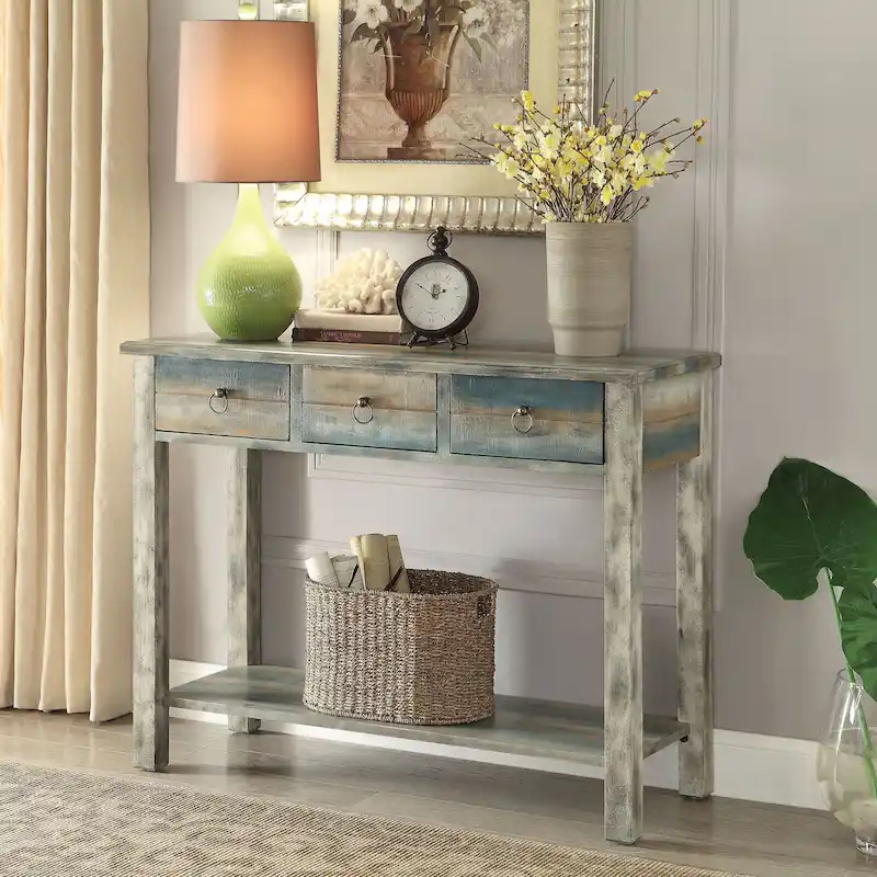 3-Drawer Console Table