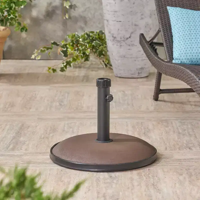 GDFStudio Gretna Outdoor 57 lbs Concrete Circular Umbrella Base