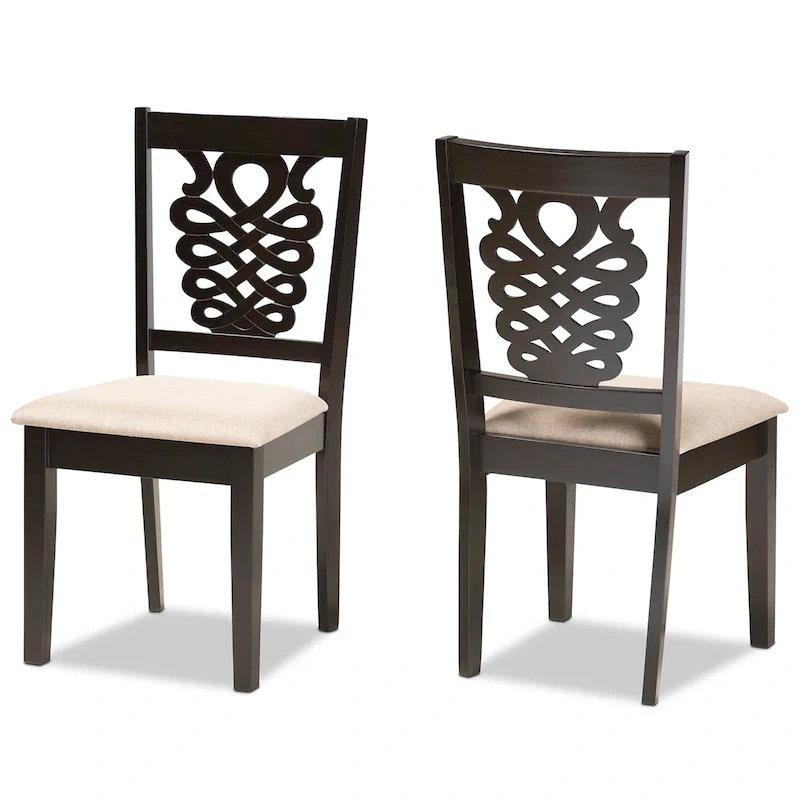 Gervais Modern and Contemporary Transitional 2-PC Dining Chair Set