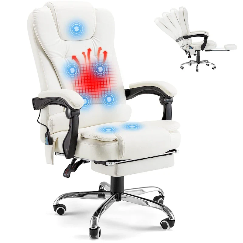 AECOJOY Heated Executive Office Chair w/ Massage &Adjustable Height
