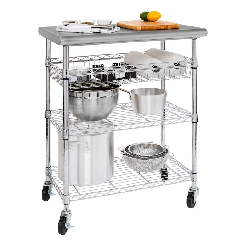 Stainless-Steel Utility Cart NSF, 30 W x 20 D x 36 H - N/A