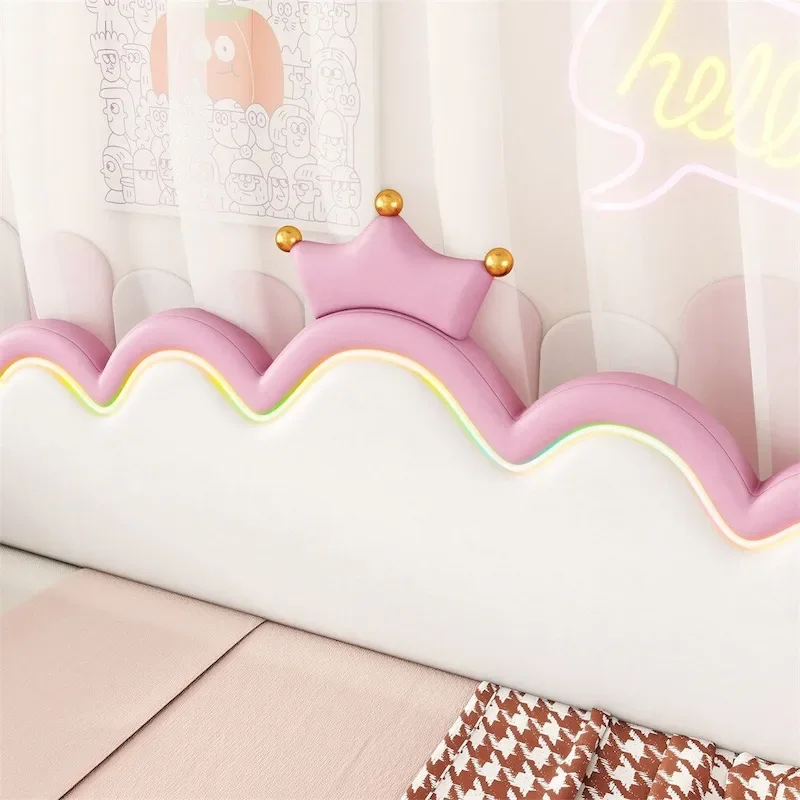 Twin Extending Daybed with LED Lights,Upholstered Princess Daybed