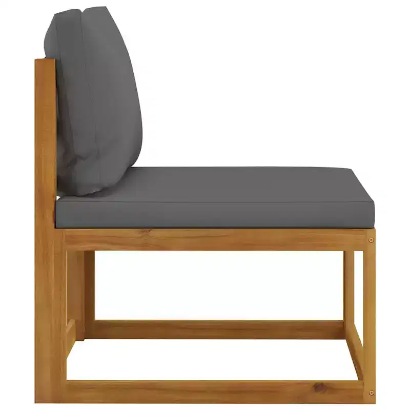 vidaXL Modular Garden Lounge Set with Cushions in Solid Acacia Wood