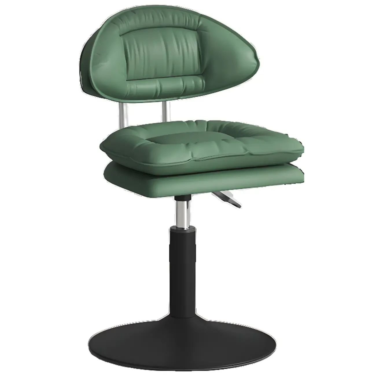 Modern Low Back Bar Chair Adjustable Swivel PU Leather