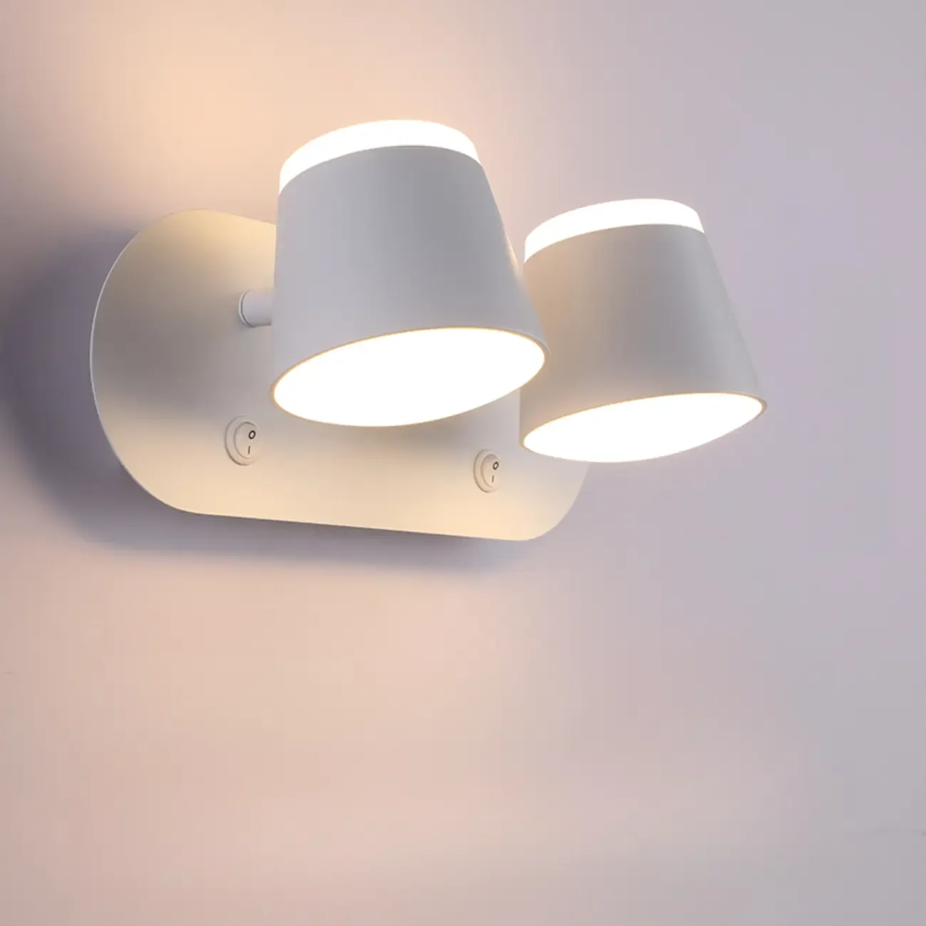 Modern Wall-Mounted Mini White Bathroom Vanity Light Fixture