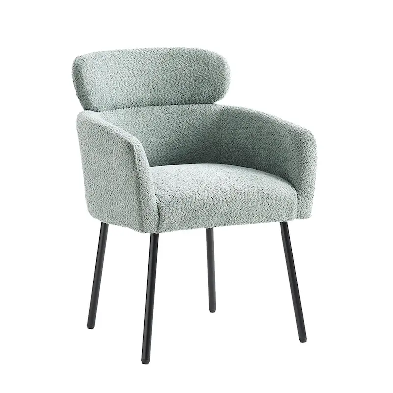Amos Modern Boucle Dining Chair with Adjustment Feet