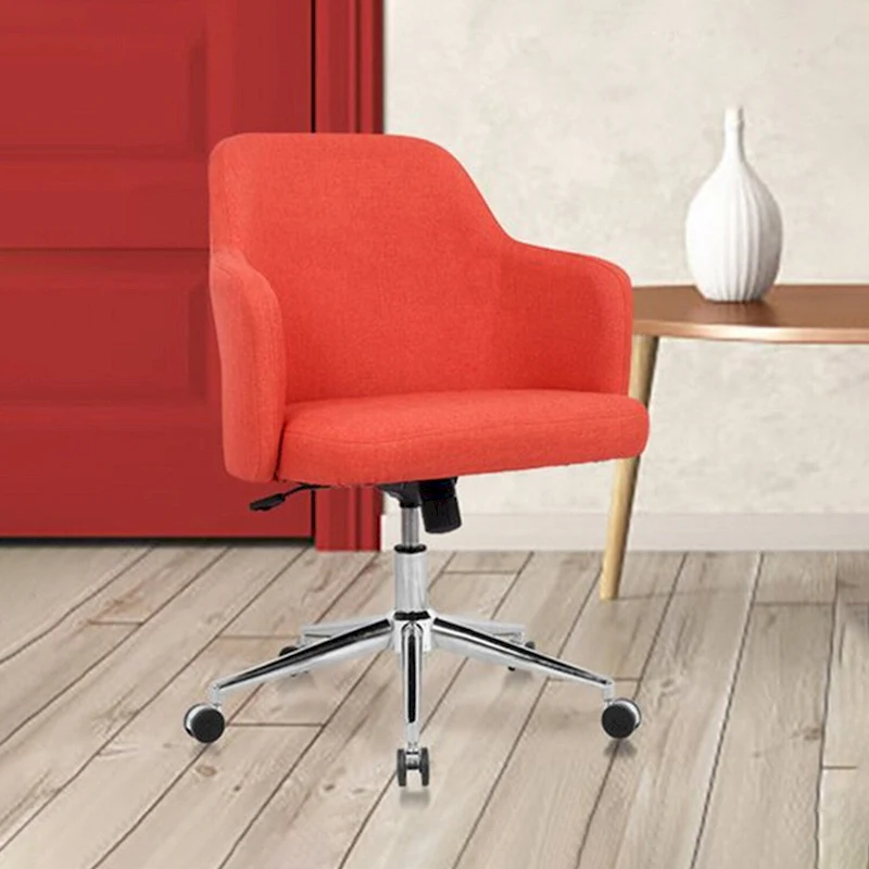 Modern Upholstered Home Office Chair Swivel Arm Desk Chair Task Chair