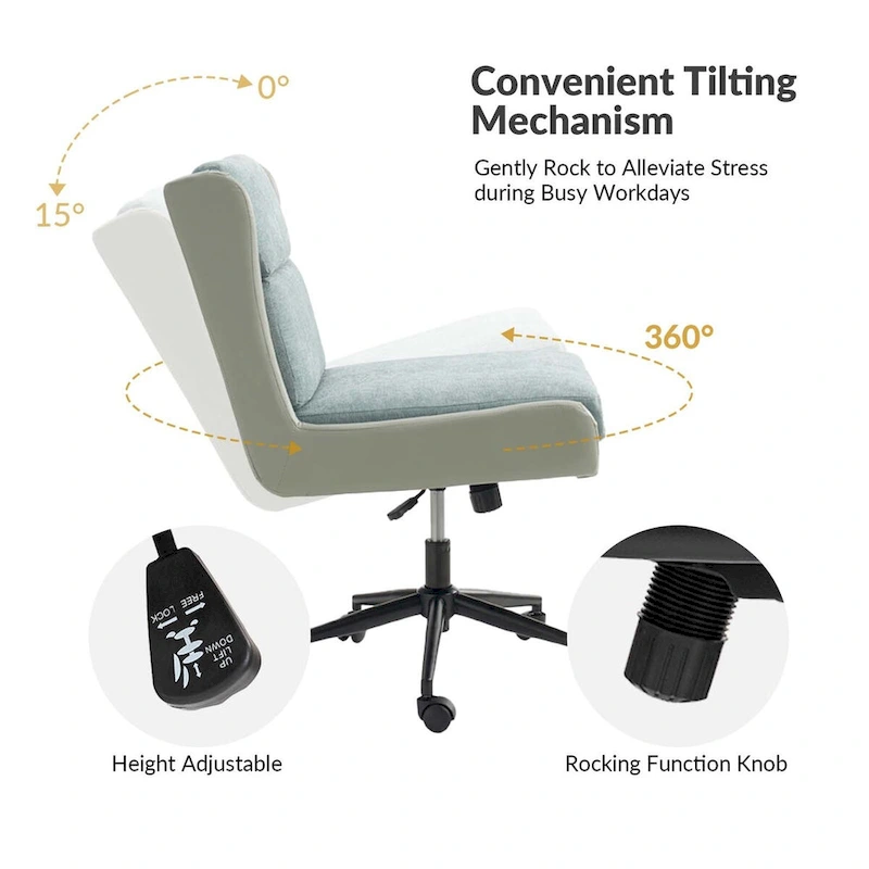 Siegfried Modern Swivel Tilting Office Chair with Removable Soft Upholstery by HULALA HOME