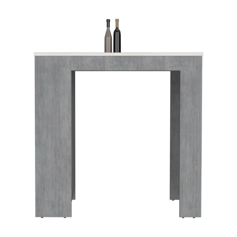 Kitchen Island Doyle, Kitchen, Concrete Gray / Ibiza Marble,High quality and durable
