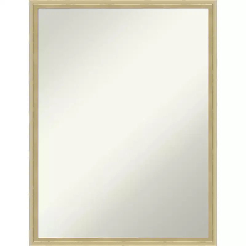 Amanti Art Lucie Champagne Non-Beveled Wood Wall Mirror 25.25 x 19.25 in.