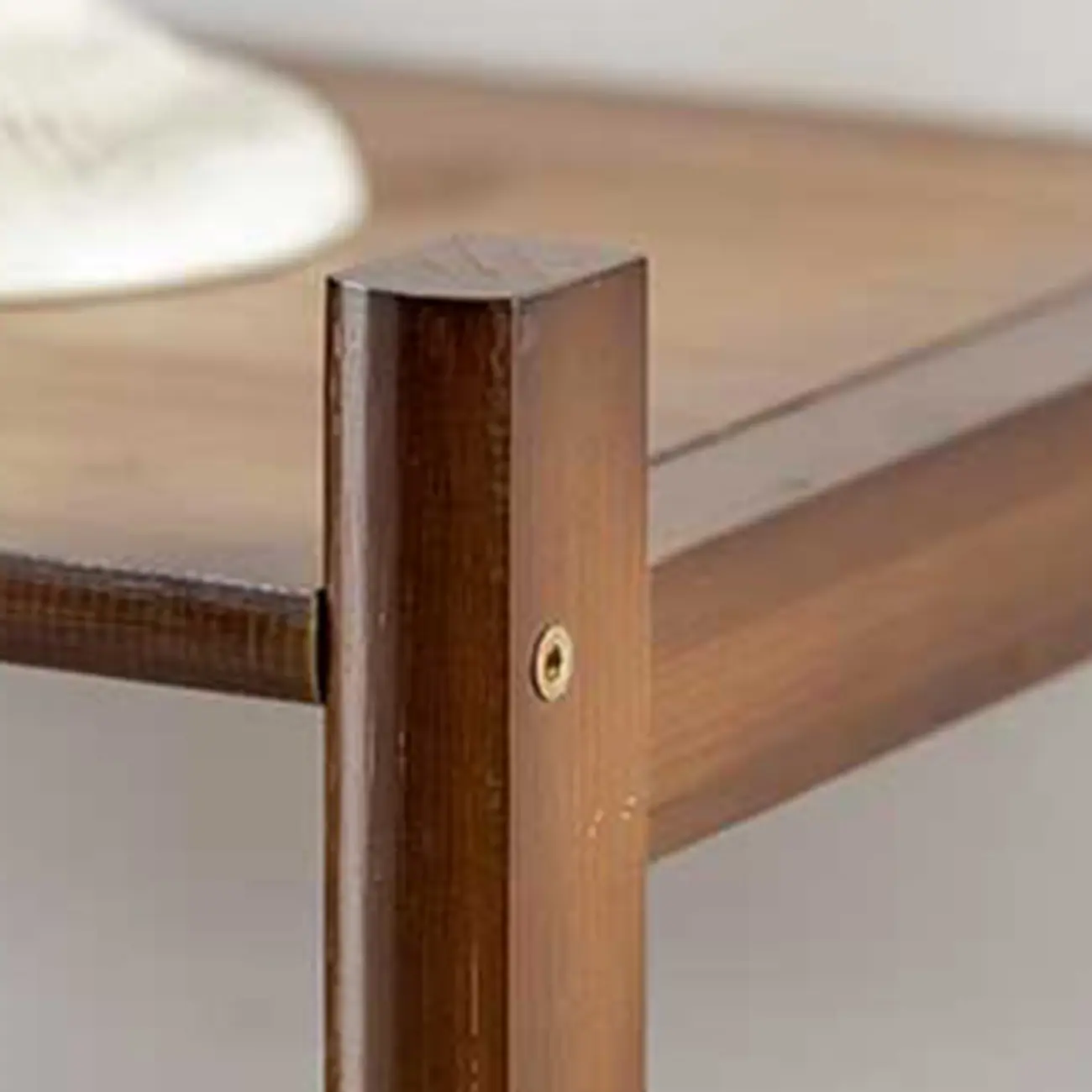 Vertical Modern 4-Tier Open Back Brown Wood Bookcase