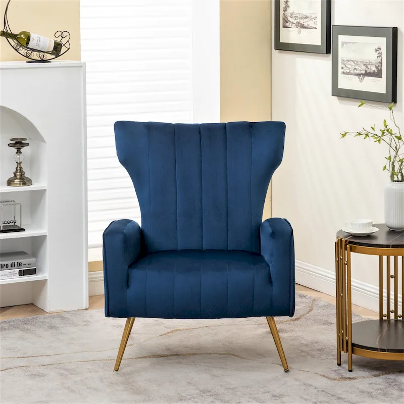 Kaleigh 27.6W Velvet Square Arm Sofa Chair