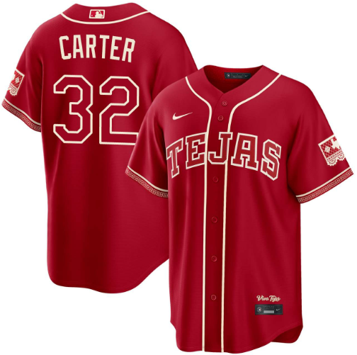 Evan Carter Texas Rangers Red 2026 City Connect Jersey