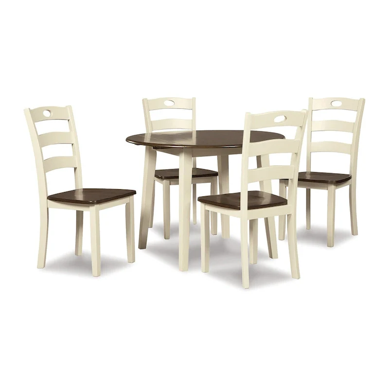 Signature Design by Ashley Woodanville Cream/Brown 5-Piece Dining Package