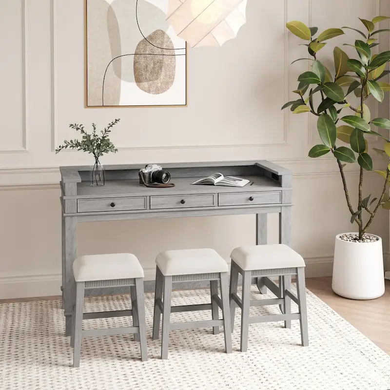 4-Piece Dining Bar Table Set