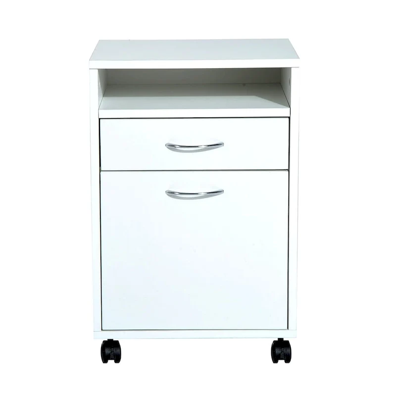 HOMCOM 24 Mobile Printer Cart with 2 Drawers, White