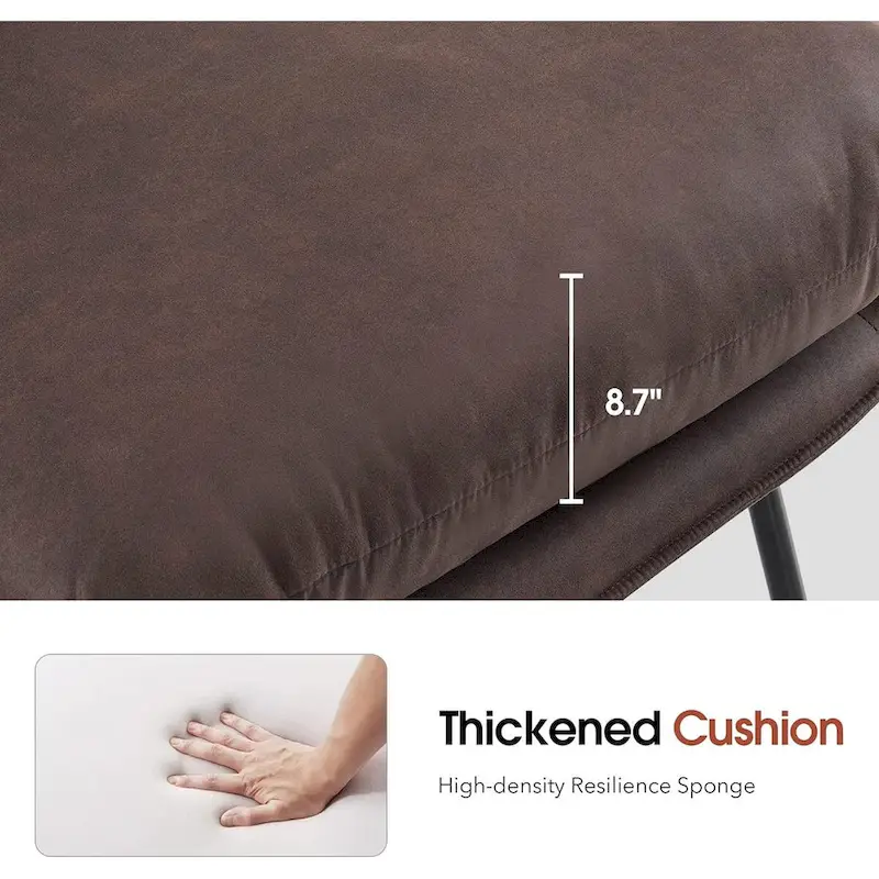 Leathaire Fabric Accent Chair with Ottoman