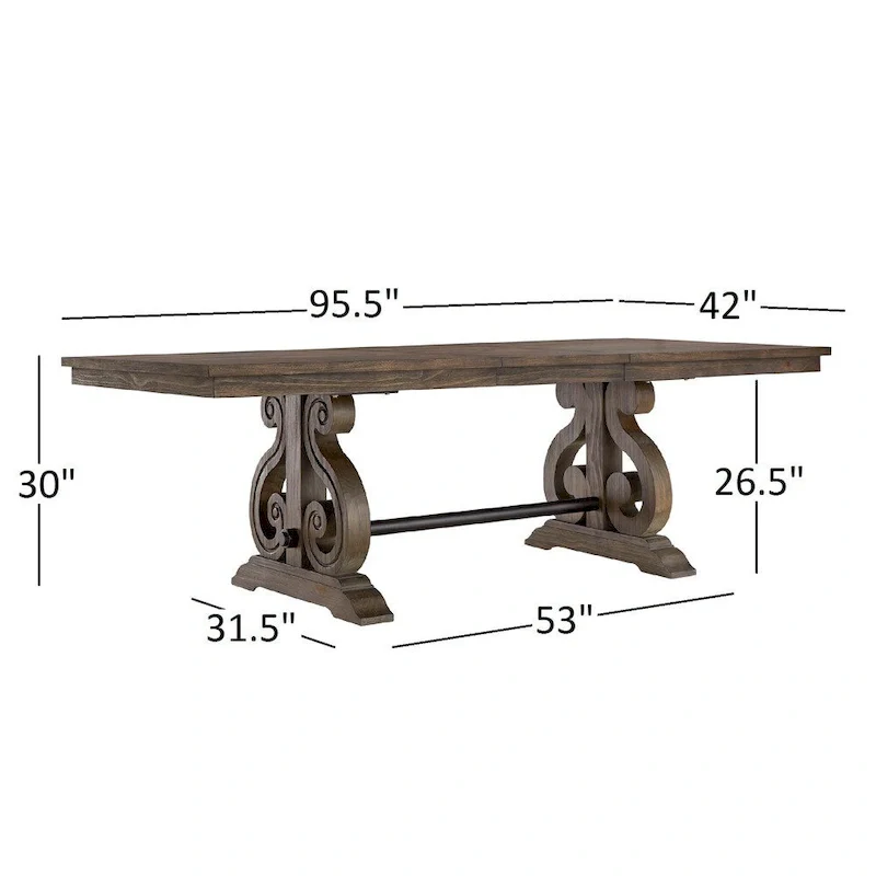 Wood Extendable Dining Table