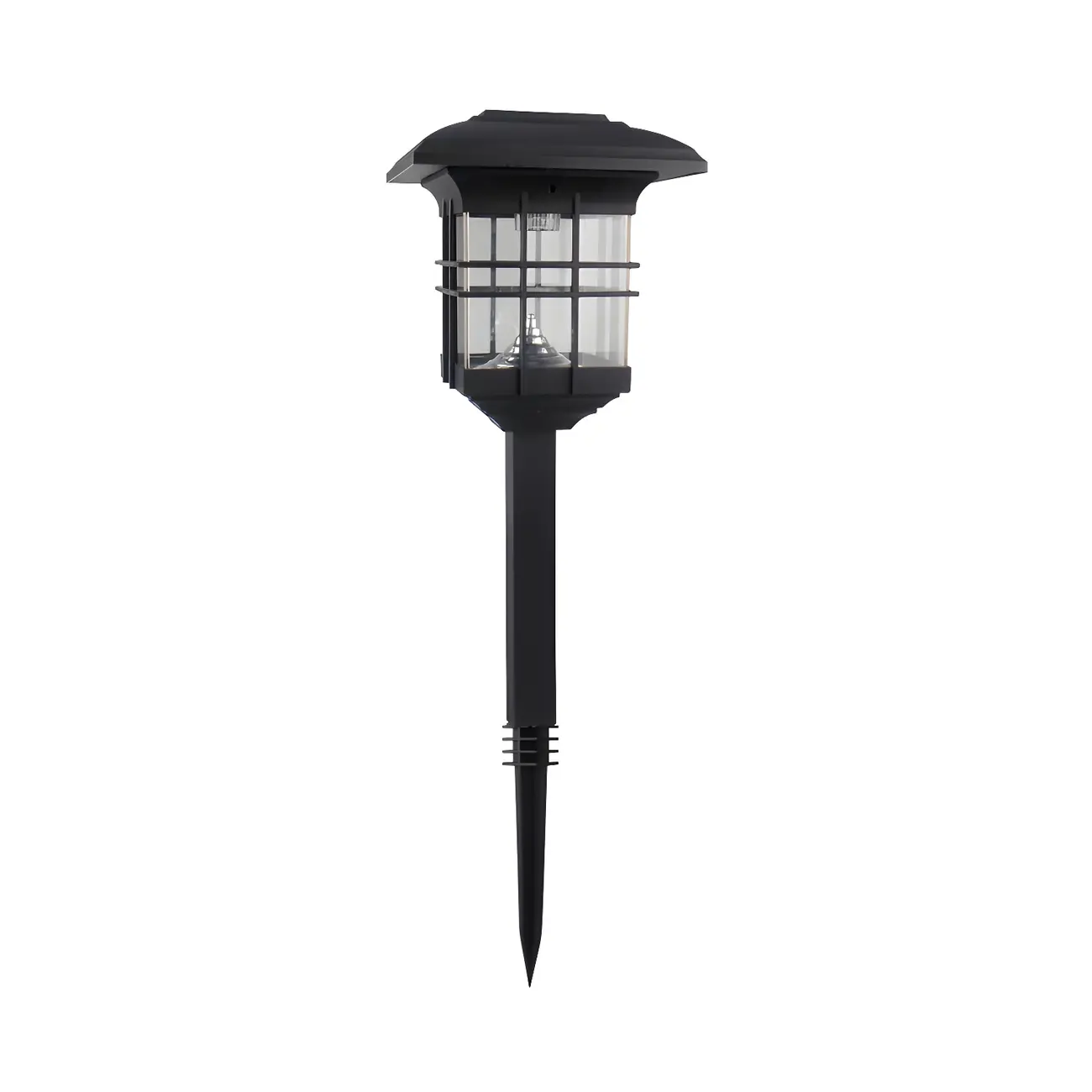 Modern Black Metal Solar Stake Landscape Lighting