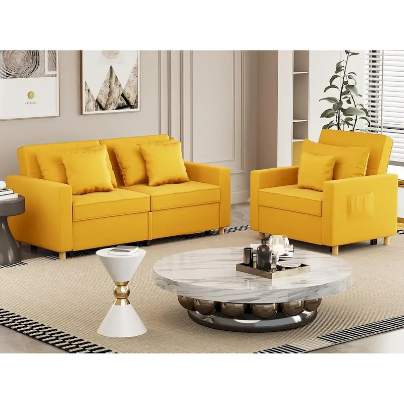 AECOJOY 3-in-1 Sofa Bed Double Sleeper Chair Bed