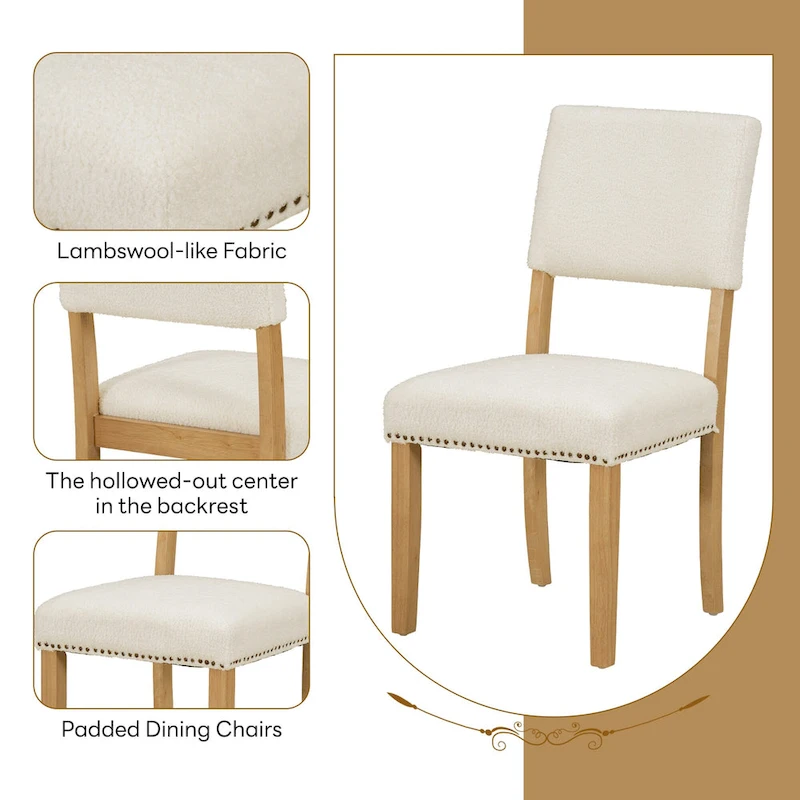 4 People Round Dining Table Set, 5 Piece Kitchen Table Set with Round Dining Table and 4 Upholstered Dining Chairs