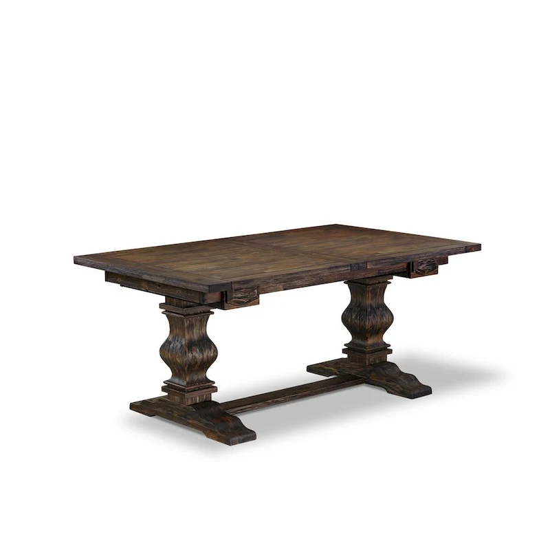 East West Furniture Dining Set Consists of a Rectangle Wooden Table and Upholstered Chairs, Jacobean (Pieces Options)