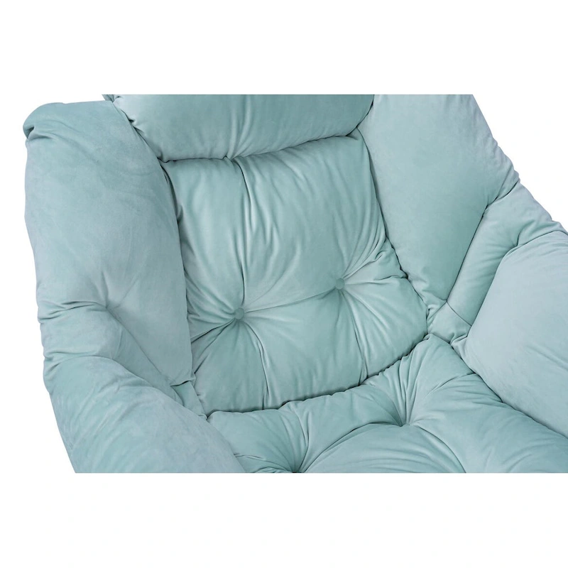 Green 22.35 Tufted Lounge Chair with Side Pocket