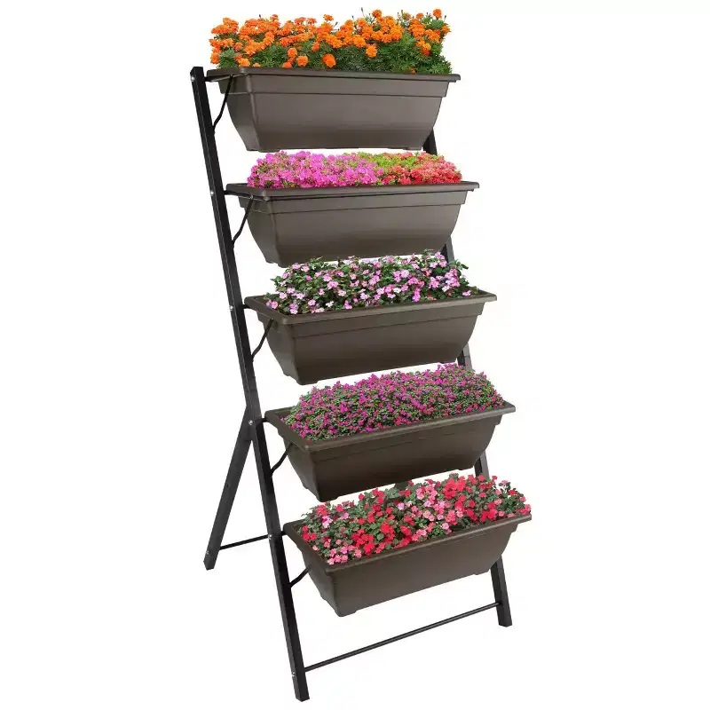 Pure Garden Raised Garden Beds Rectangular Steel Outdoor Planter Pots
