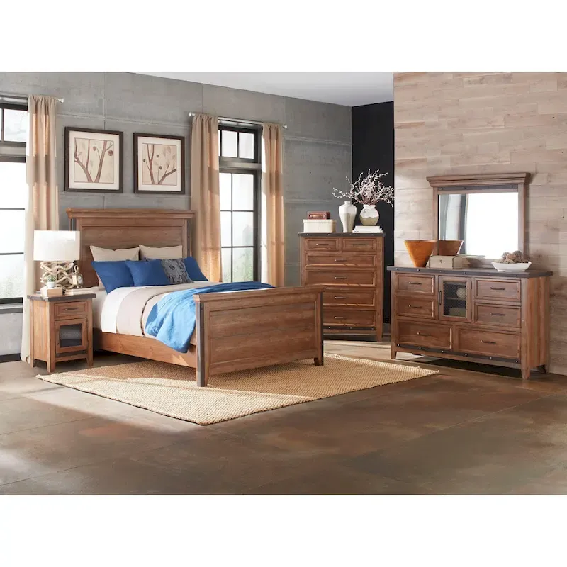 Taos Canyon Brown King Panel Bed