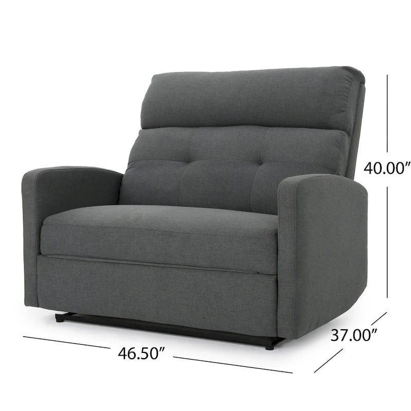 Fabric 2-Seater Recliner Club Chair