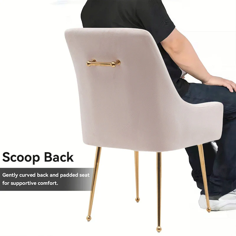 Tufted Velvet Upholstered Dining Chair Set of 2