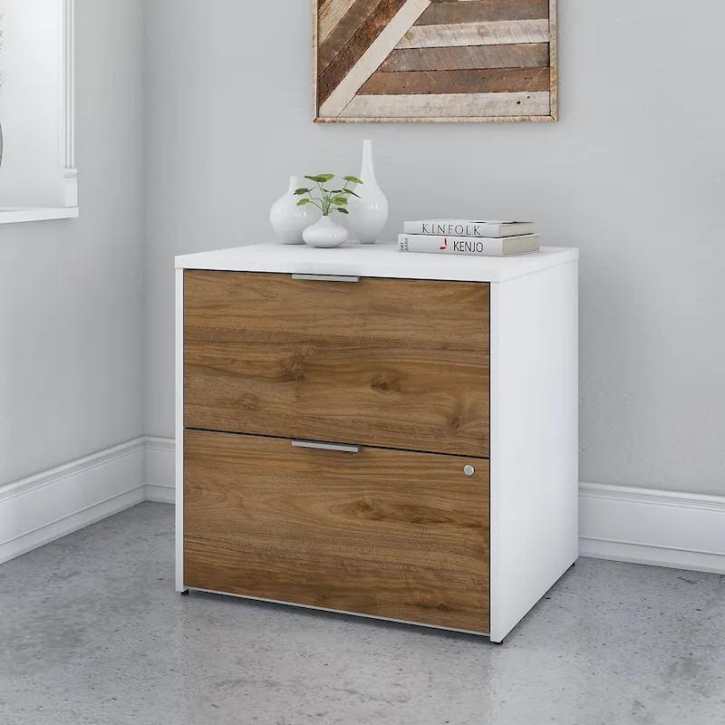 2-Drawer Lateral File Cabinet, Brown & Grey – Assembled