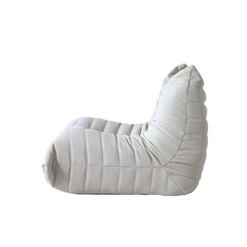 Single Sofa Teddy Fabric Bean Bag Chair
