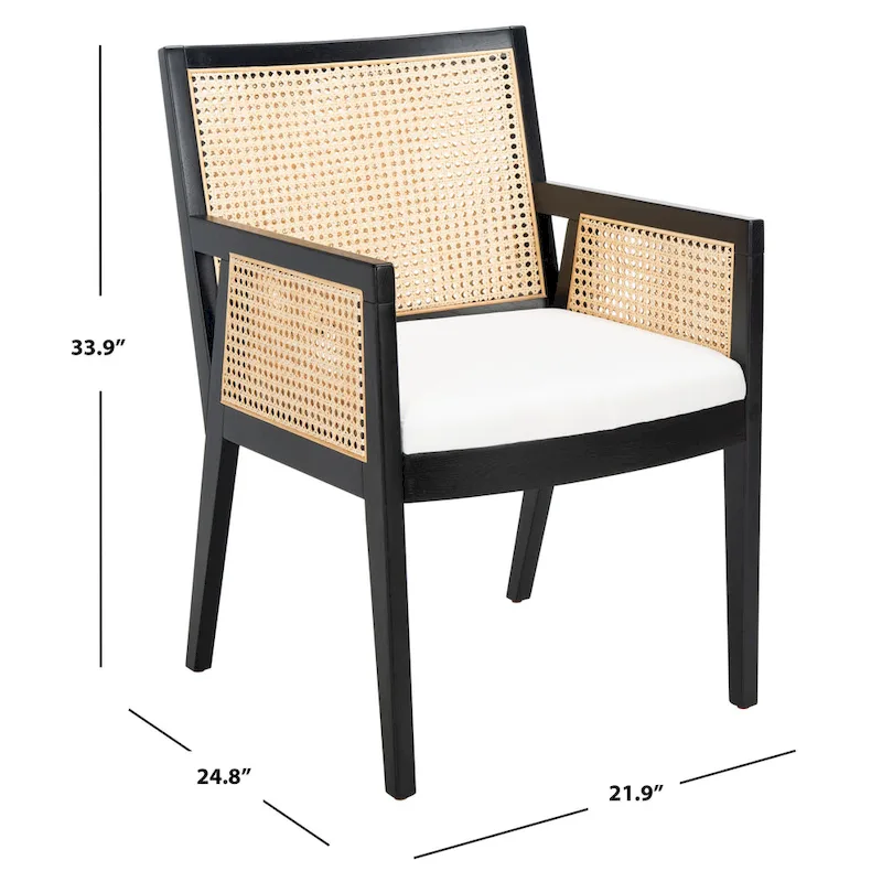 Couture Lupita Rattan Dining Chair - 21.9  W x 24.8  L x 33.9  H - 22Wx25Dx34H