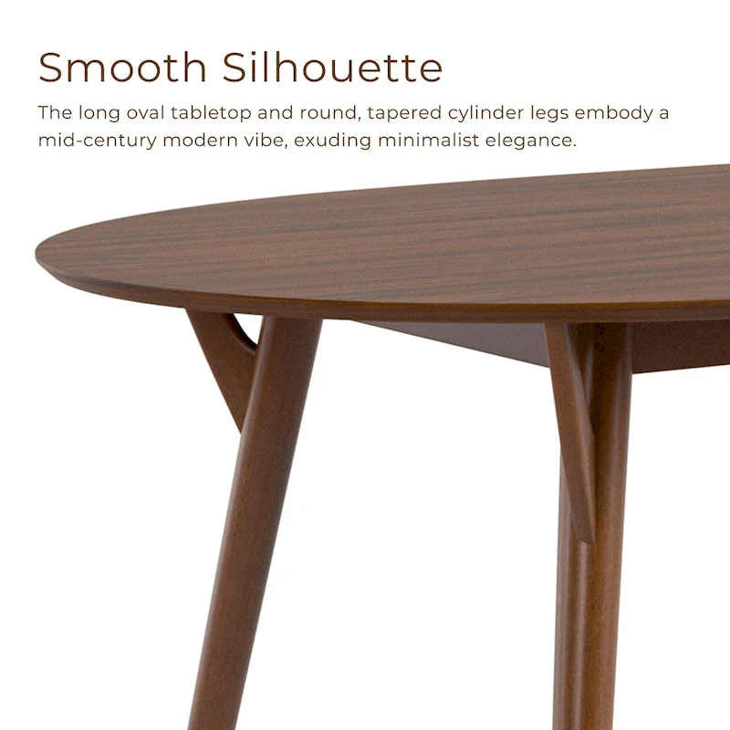 Beau II Mid-Century Walnut Dining Table