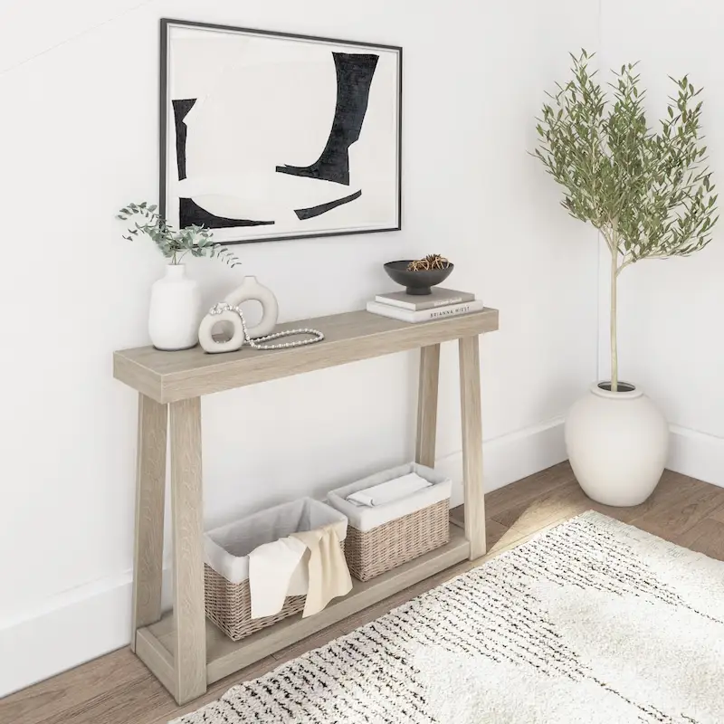 Classic console table with shelves - 46