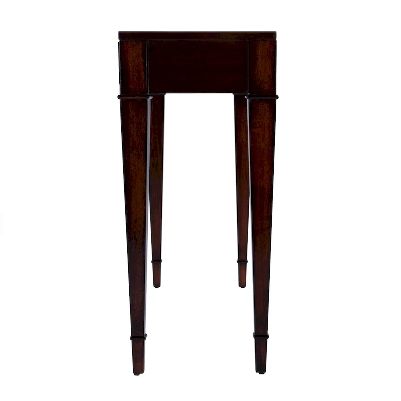 Kai 2 Drawer 46  Burl Wood Console Table