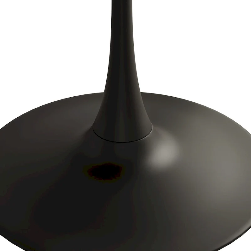 Modern Round Dining Table,with Metal Base