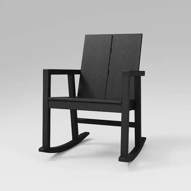 POLYWOOD Moore Outdoor Patio Rocking Chair Black
