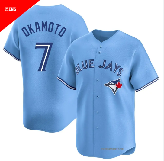 Kazuma Okamoto Toronto Blue Jays Powder Blue Jersey