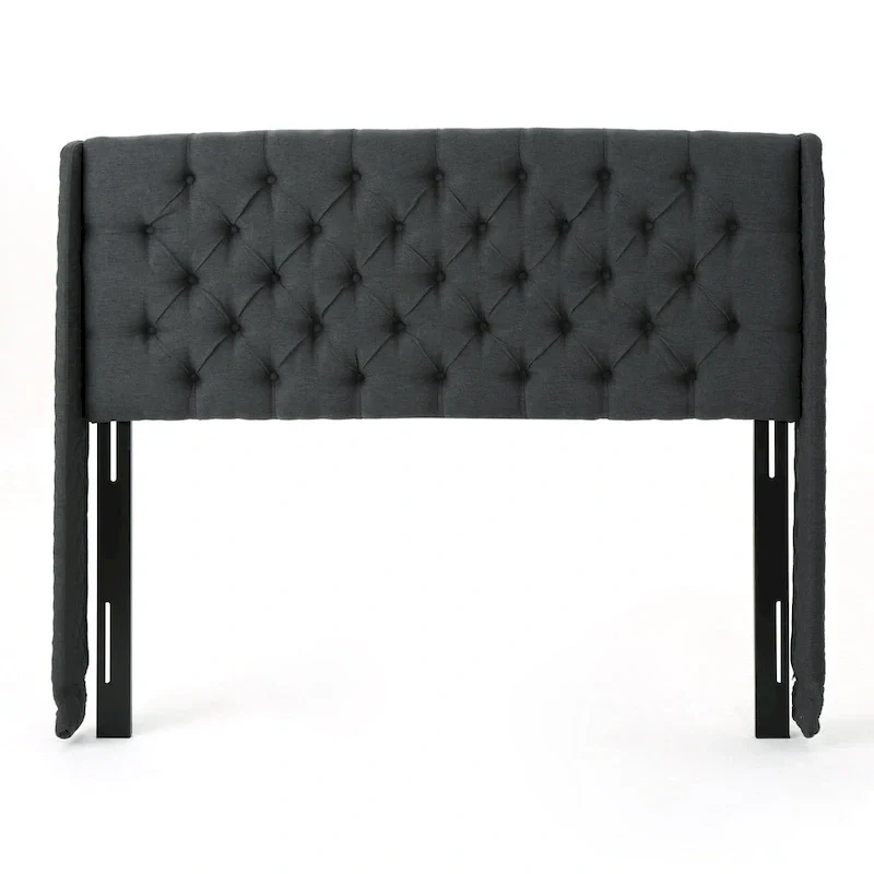 Queen Wingback Headboard - Button Tufted Diamond Stitch