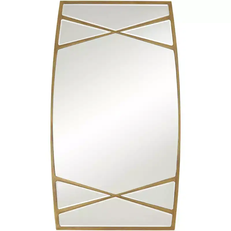 Uttermost Double Cross Gold 23 1/4 x 42 Rectangular Wall Mirror